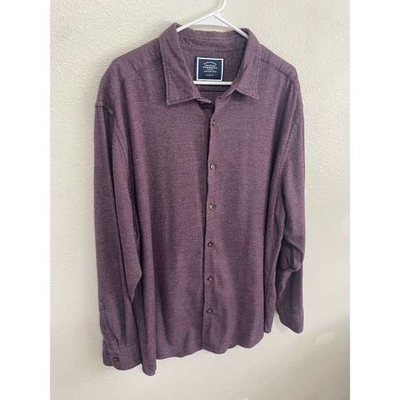 Charles Tyrwhitt Other - Charles Tyrwhitt Button Down Shirt Mens XXL Burgundy Classic Fit Cotton Textured